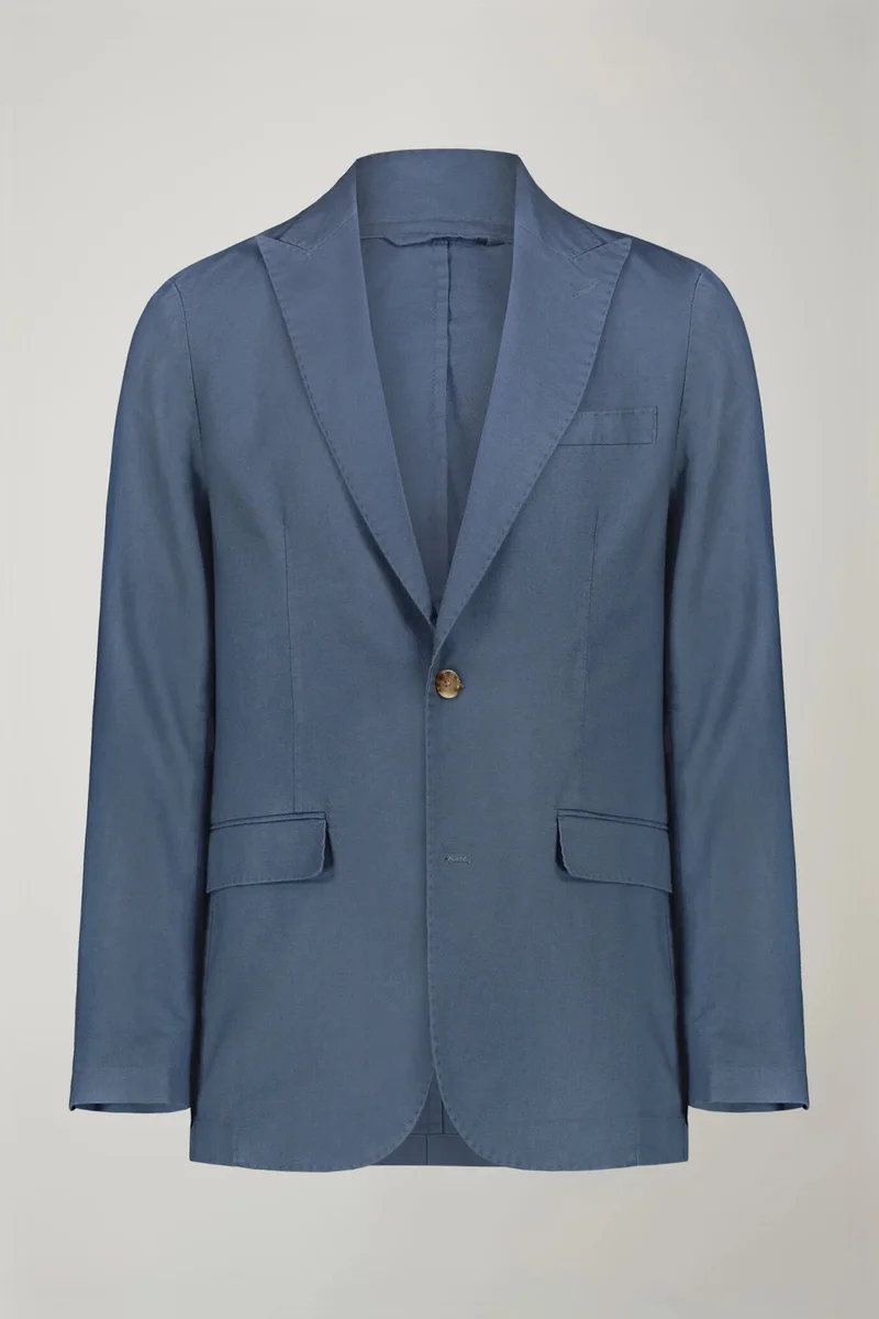Doppelganger Men's single-breasted unlined linen and - Sugar