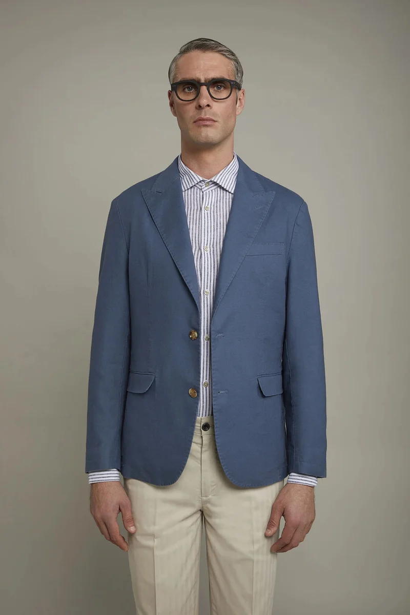 Men's single-breasted unlined linen and - Sugar