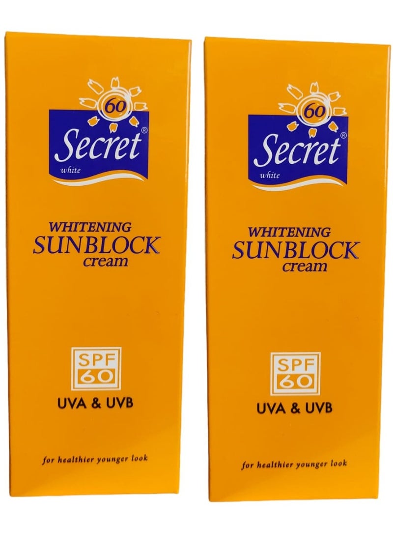 سيكريت وايت قطعتين من كريم تبييض البشرة بعامل حماية من الشمس SPF 60 - Image 1