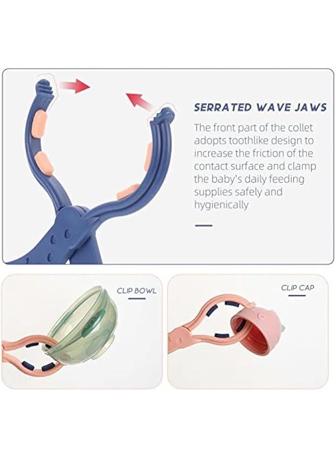2pcs Removable Bottle Feeding Bottle Infant Bottle Scissor Bottle Clips Holder Multi- Function Bottle clamp Baby Bottle Tong Baby Bottles Pacifier Tong Non-Slip BBQ Tongs - Image 3