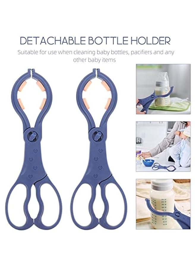 2pcs Removable Bottle Feeding Bottle Infant Bottle Scissor Bottle Clips Holder Multi- Function Bottle clamp Baby Bottle Tong Baby Bottles Pacifier Tong Non-Slip BBQ Tongs - Image 5