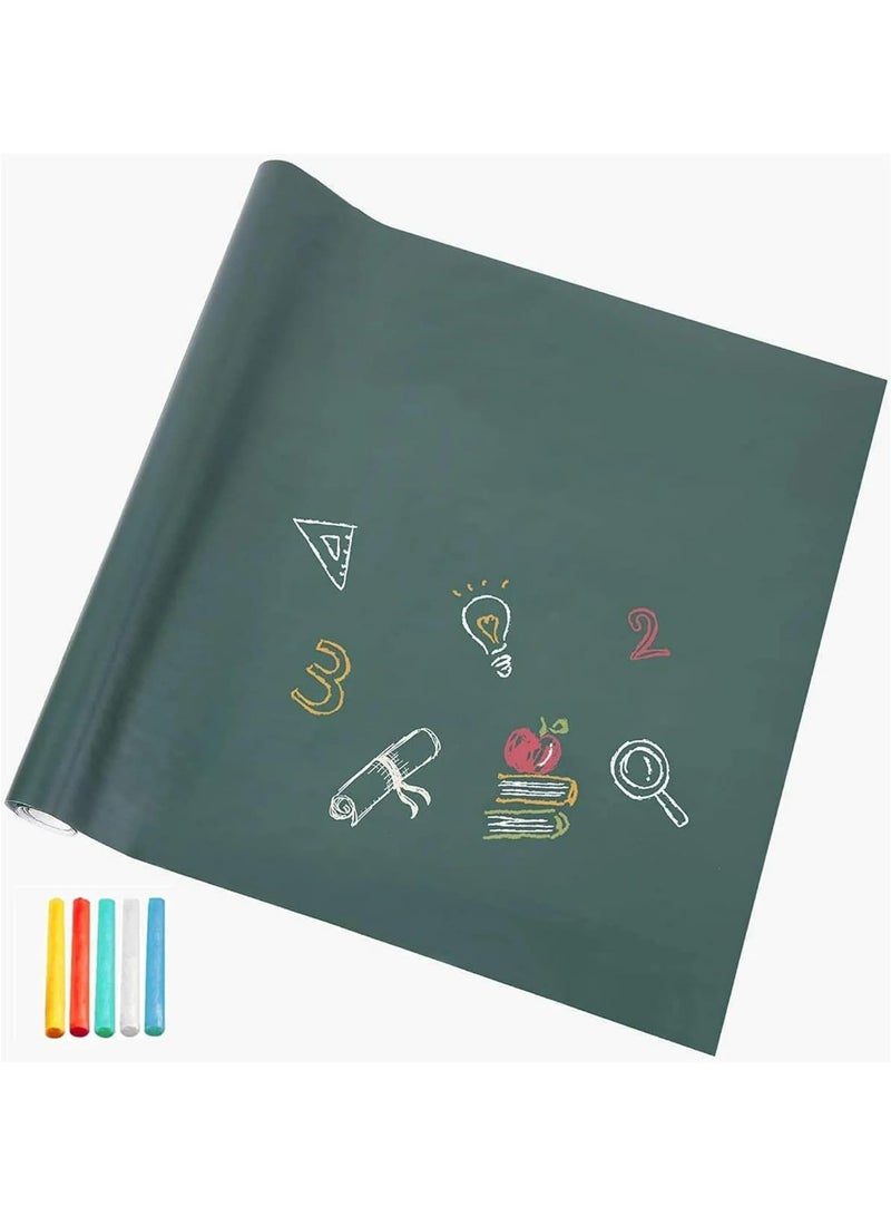 Self-adhesive whiteboard measuring 2 meters x 60 cm with 5 chalks – easy to install and removable - Image 2