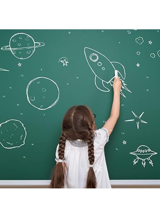 Self-adhesive whiteboard measuring 2 meters x 60 cm with 5 chalks – easy to install and removable - Image 3