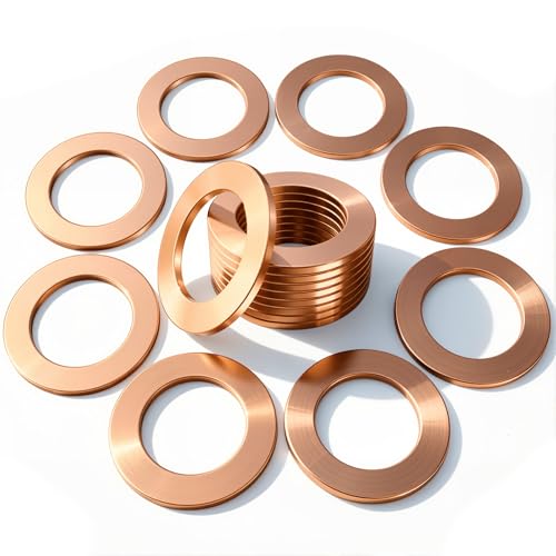 Dcoecue 15PCS Dcoecue 14mm Copper Oil Drain Plug Gasket 007603014106 Replacement - Image 1