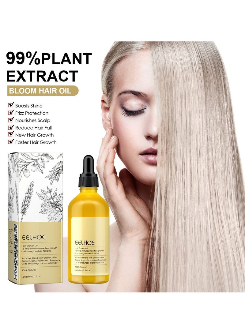 EELHOE 3-PACK Rosemary Hair Oil, Prevents Hair Loss, Nourishes Scalp And Repairs Damaged Hair 60ml*3 - Image 2