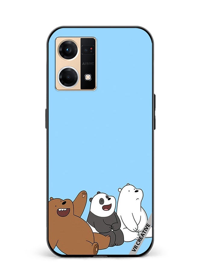 VR CREATIVE - Protective Case Cover For Oppo Reno7 3 Cute Teddy Design Multicolour - Image 1