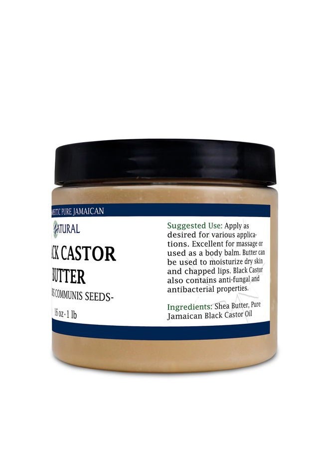 Zatural Organically Grown Black Castor Oil Body & Hair Butter Clean 2 Ingredient Quality Jamaican Black Castor Oil (16 Ounce) - Image 2