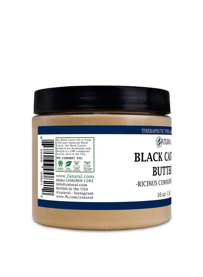 Zatural Organically Grown Black Castor Oil Body & Hair Butter Clean 2 Ingredient Quality Jamaican Black Castor Oil (16 Ounce) - Image 3