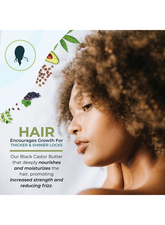 Zatural Organically Grown Black Castor Oil Body & Hair Butter Clean 2 Ingredient Quality Jamaican Black Castor Oil (16 Ounce) - Image 5