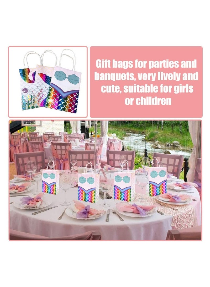 KASTWAVE 9-Piece Birthday Gift Bag Mermaid Party Supplies Children'S Candy Paper Bag - Image 4