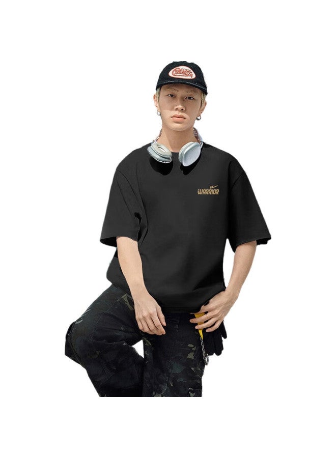 Warrior Men's Summer Trendy American Retro Short Sleeve T-shirt Loose European And American Style Youth Bottoming Shirt - Image 3