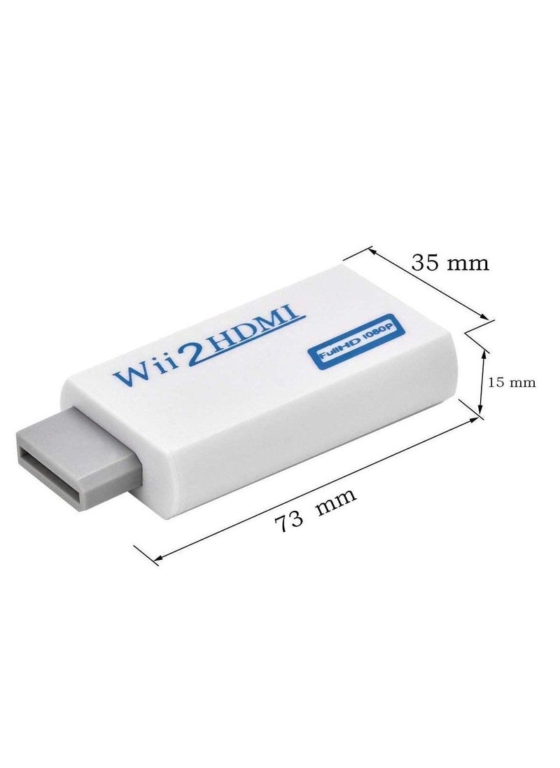 Generic - Wii to HDMI 720P / 1080P HD Output Converter Adapter with 3.5mm Audio Video Output Supports All Wii Display Modes Compatible For Nintendo Wii Game Accessory - Image 1