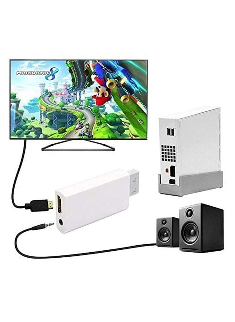 Generic - Wii to HDMI 720P / 1080P HD Output Converter Adapter with 3.5mm Audio Video Output Supports All Wii Display Modes Compatible For Nintendo Wii Game Accessory - Image 1