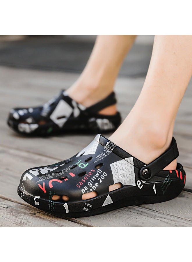 NIBEMINENT Lightweight  Mens Summer Sandals Mens Casual Shoes Cave Shoes Couples Home Gardening Outdoor Mens Beach Flats Slippers - Image 2