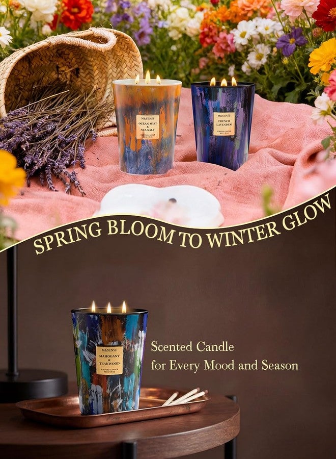 M&SENSE Summer Night Scented Soy Large Candle, 3-Wick 35oz 150 Hours Non-Toxic, Summer Calming Stress Relief Candles for Home Scented Decor, Housewarming Gift for Men & Women - Image 5