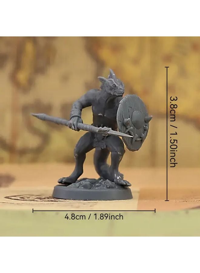 Lizardman Warrior Miniature ABS Tabletop Role Playing Game Figure Fantasy RPG Gift - Image 1
