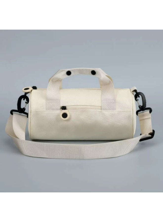 Fitness bag, waterproof, sports bag that can hold wet towels, travel bag suitable for both men and women, white color, size 18cm × 18cm × 33cm - Image 2