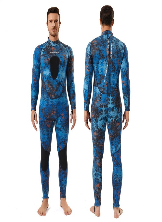 Seaskin Spearfishing Wetsuit for Mens, 1.5mm Neoprene Camo Full Body Diving Suits for Snorkeling Swimming (Camo 1.5mm, Small) - Image 1