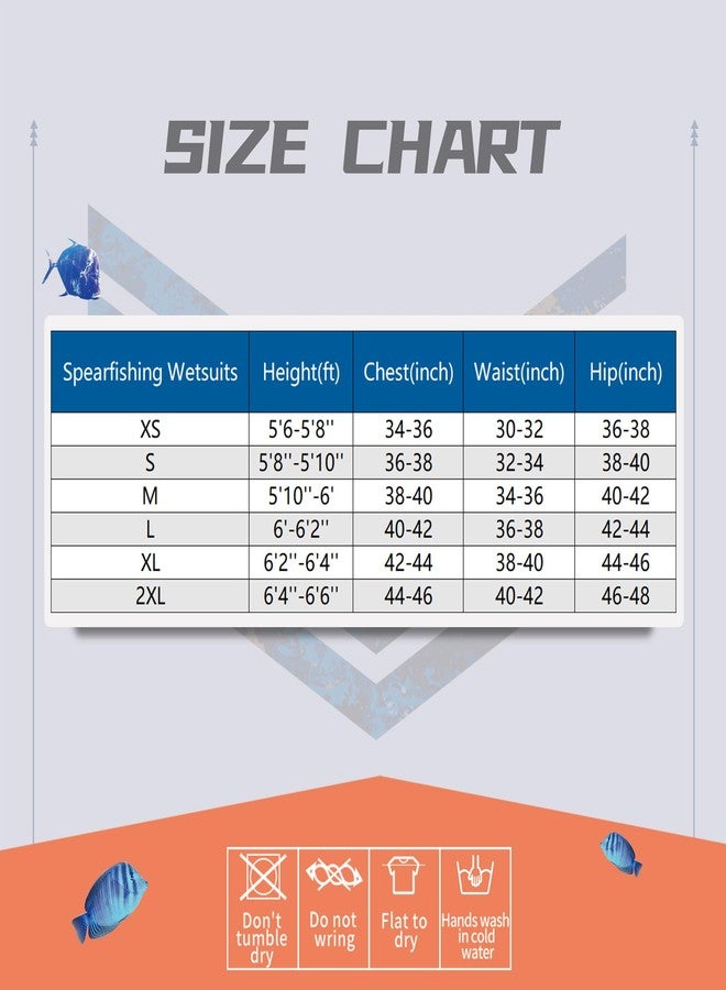 Seaskin Spearfishing Wetsuit for Mens, 1.5mm Neoprene Camo Full Body Diving Suits for Snorkeling Swimming (Camo 1.5mm, Small) - Image 2