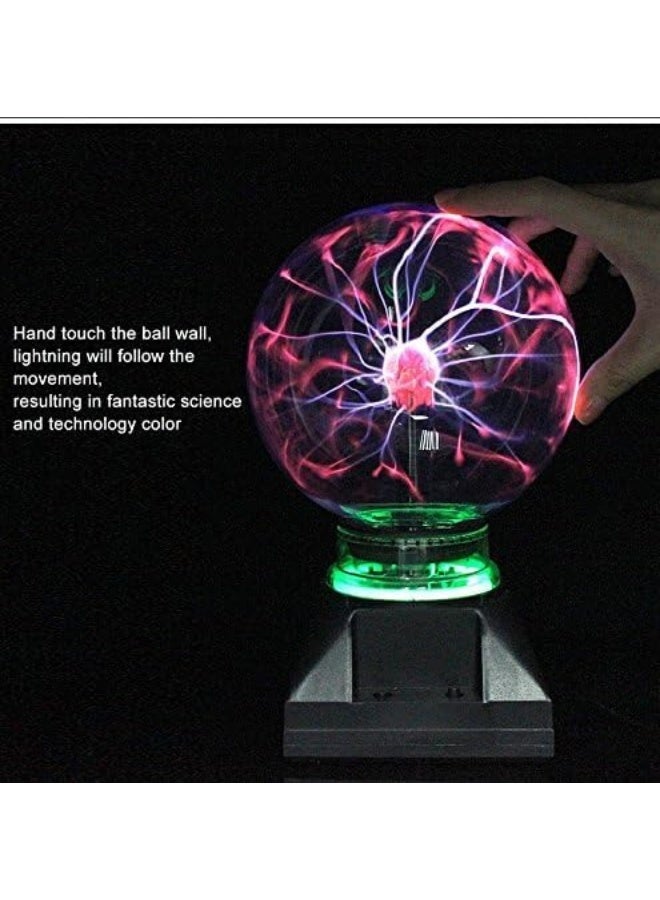 كرة ضوء البلازما الساكنة السحرية الزجاجية الجديدة 4 5 6 بوصة أضواء الطاولة كرات ضوء الليل هدية للأطفال بمناسبة رأس السنة - Image 4