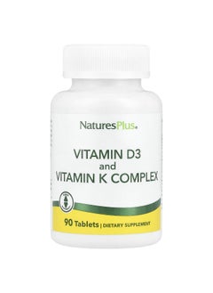 Natures Plus NaturesPlus, Vitamin D3 and Vitamin K Complex, 90 Tablets  - Image 1