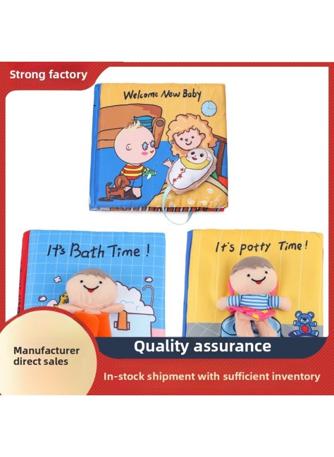Generic Baby Early Education Cloth Book Tearable Washable Nibbling Cloth Book Bath Toilet Baby Cloth Book 0-year-old Children's Toys-Color:Bath Cloth Book (new)  - Image 2