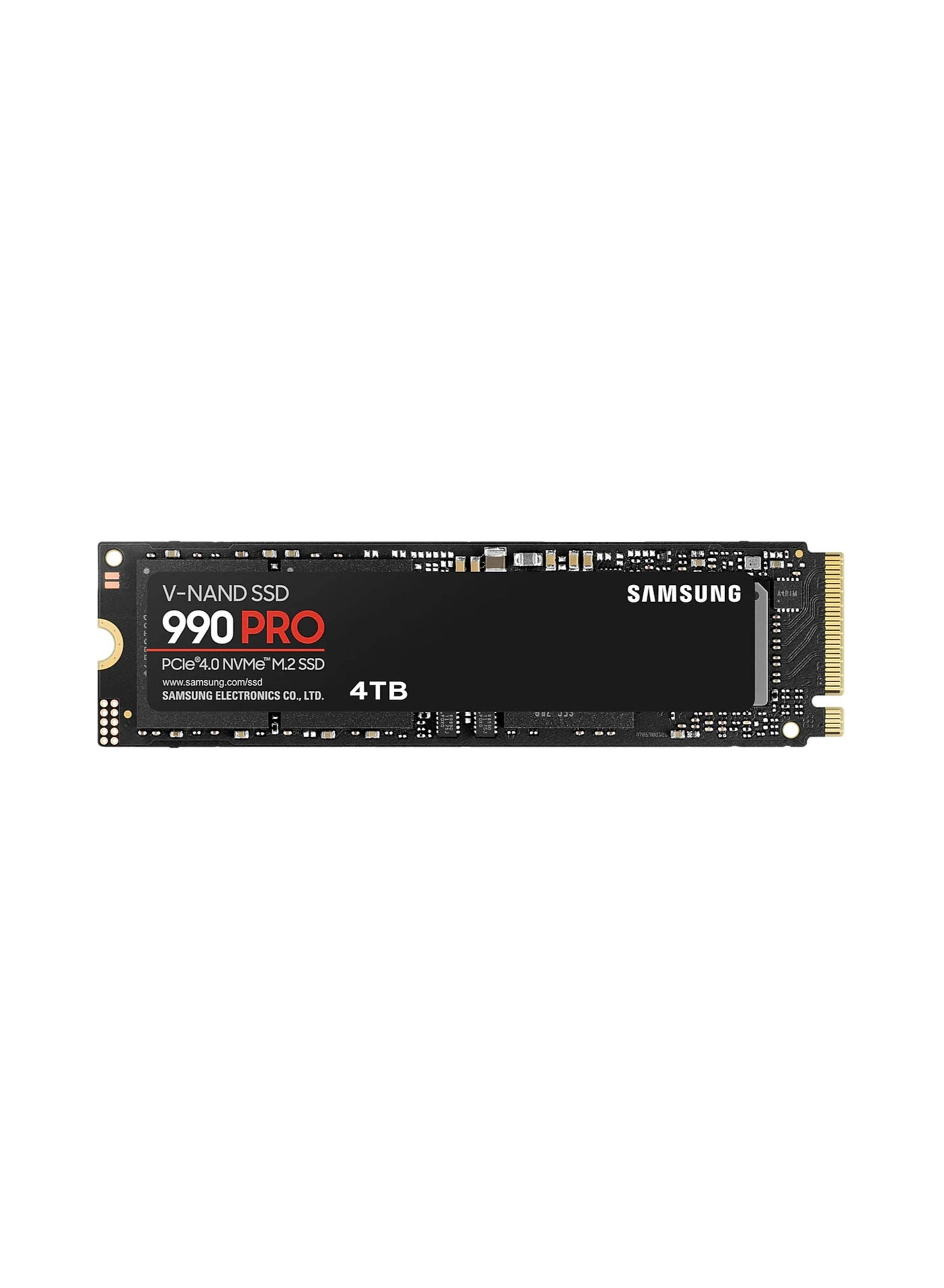 990 Pro 4TB NVMe M.2 Internal SSD, PCIe Gen 4.0 x4, NVMe 2.0 Interface, 7450 MB/s Sequential Read Speed, 6900 MB/s Sequential Write Speed, 3.3 Voltage, V-NAND 3-bit MLC | MZ-V9P4T0B/AM