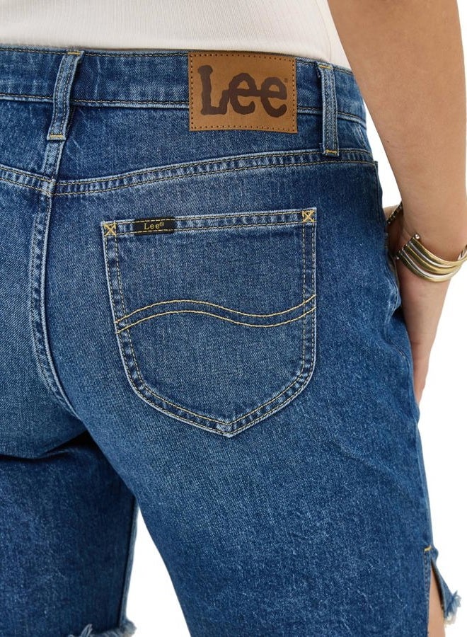 LEE Women's Legendary 7" Side Slit Denim Short, Best in Show, 18 - Image 3