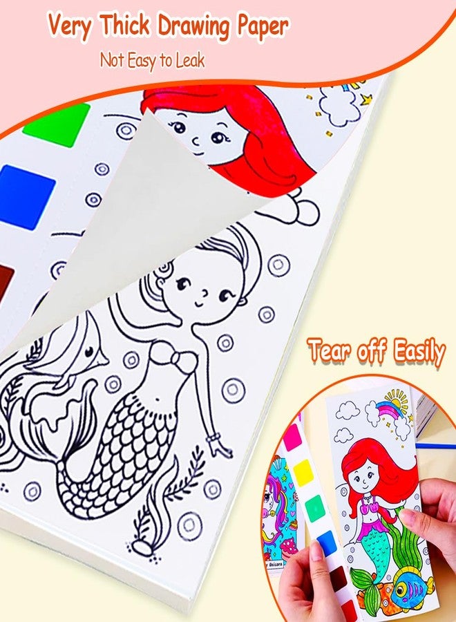 JUNQIU US JUNQIU Paint with Water Books for Kids, Watercolor Painting Coloring Books for Toddlers, Magic Paint Set for Kids, Art Craft Kits for Girls Boys Drawing with Brush(4Pack) - Image 5