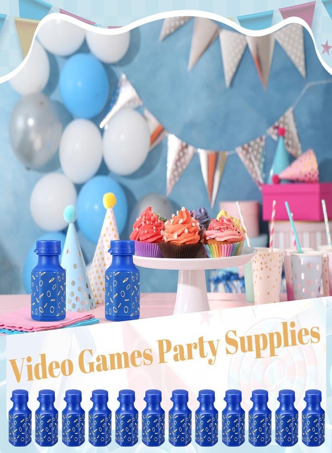 Vertintong 48 Pcs Blue and Gold Rings Bubble Bottles Bulk, Mini Bubbles Party Favors for Kids Adult Birthday Gifts Prizes Supplies Carnival Cartoon Theme Party Favors Supplies - Image 4