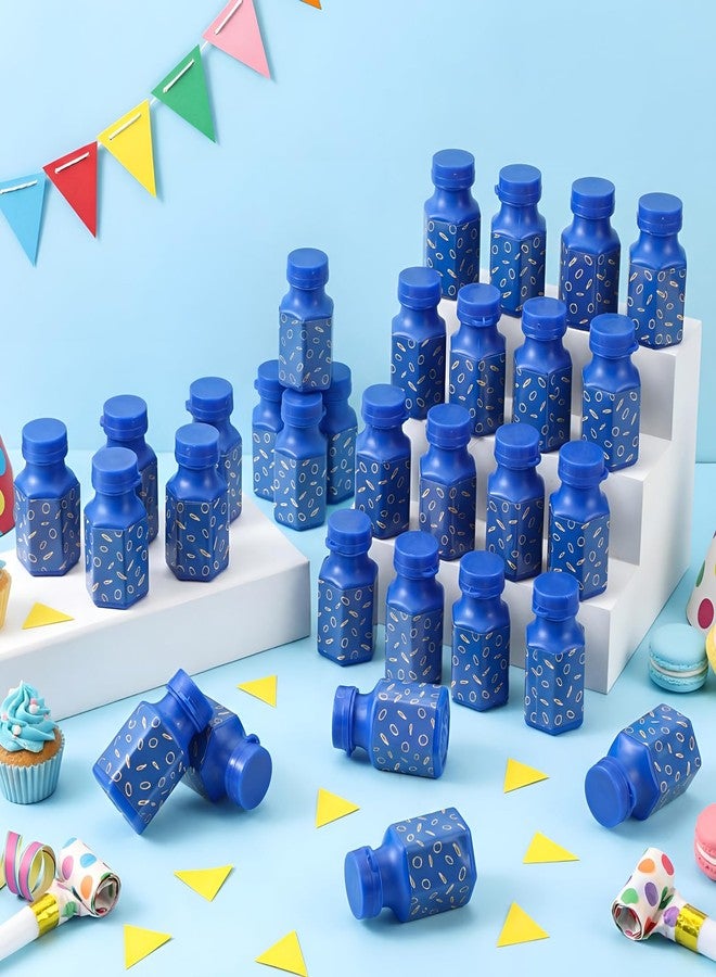 Vertintong 48 Pcs Blue and Gold Rings Bubble Bottles Bulk, Mini Bubbles Party Favors for Kids Adult Birthday Gifts Prizes Supplies Carnival Cartoon Theme Party Favors Supplies - Image 3
