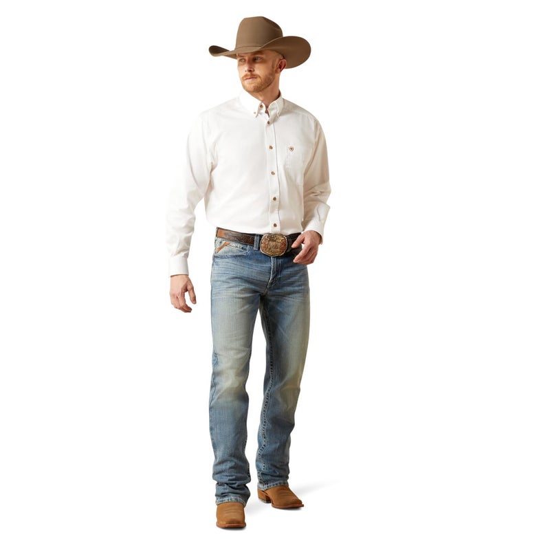 Ariat Solid Twill Classic Fit Shirt - Men's Long Sleeve Western Button-Down - Image 3