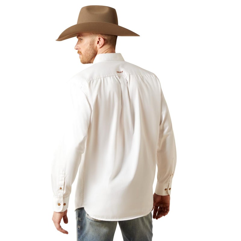Ariat Solid Twill Classic Fit Shirt - Men's Long Sleeve Western Button-Down - Image 2