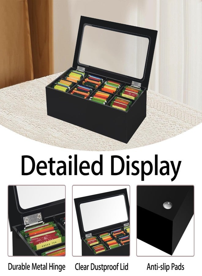 Tasybox Tea Bag Organizer, Acrylic Tea Box with Lid, Tea Packet Holder Storage Container for Home Decor - Image 4