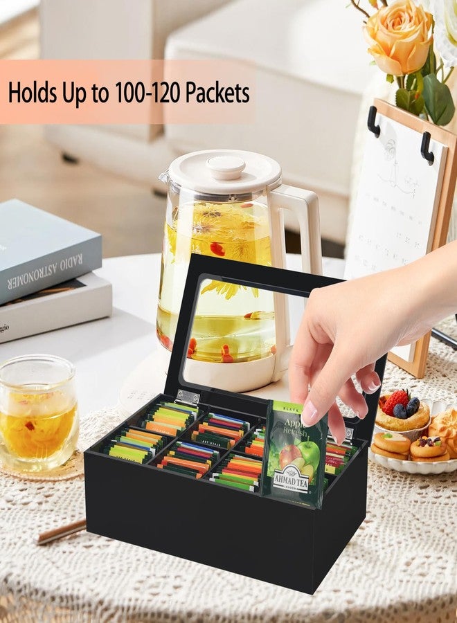 Tasybox Tea Bag Organizer, Acrylic Tea Box with Lid, Tea Packet Holder Storage Container for Home Decor - Image 2
