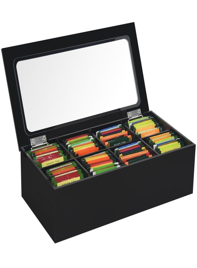 Tasybox Tea Bag Organizer, Acrylic Tea Box with Lid, Tea Packet Holder Storage Container for Home Decor - Image 1