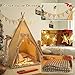 TreeBud Teepee Tent with Padded Mat Bunting Banner Fairy Lights Print Gingham Kids Play Tent with Carry Bay for Indoor and Outdoor Play House Toys for Toddler Boys and Girls - Image 4