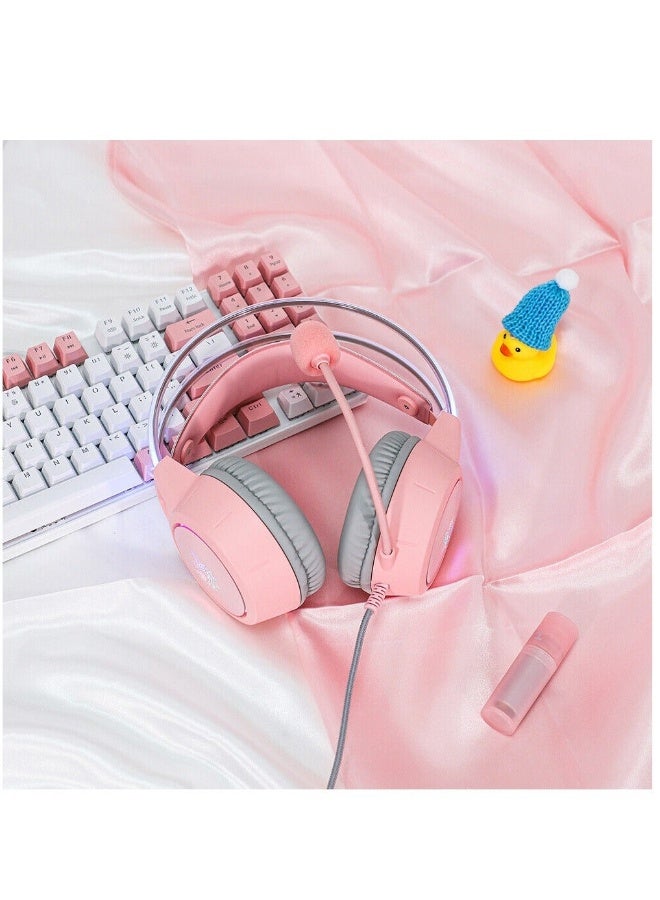 سماعة رأس RGB مريحة سلكية موجهة للأذنين لجميع الاتجاهات للاعبين - Image 2