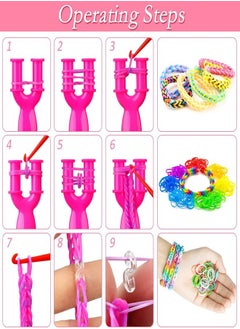 Generic Set More 4400 Colorful Rubber Band For Beginners In 28 Unique Colors With Board Accessories and Storage Bag Refillable bracelets by yourself Christmas toys gift for kids, girls and kids  - Image 4