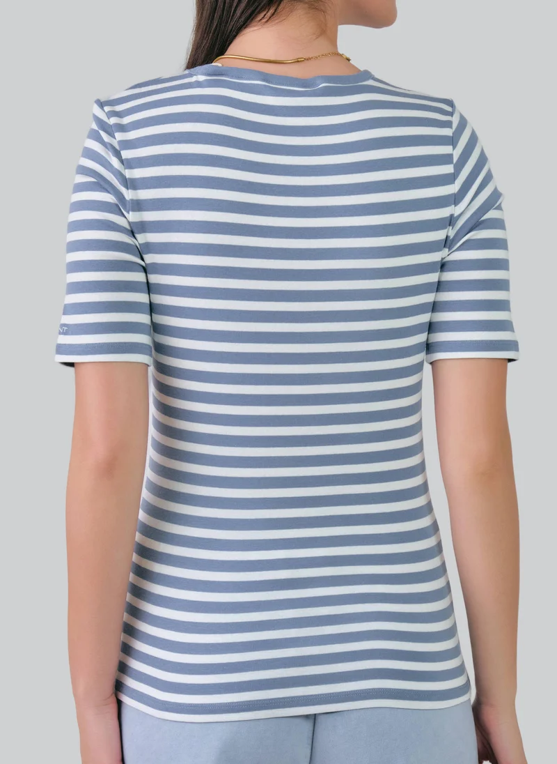 GANT Slim Striped 1X1 Ribbed T-Shirt
