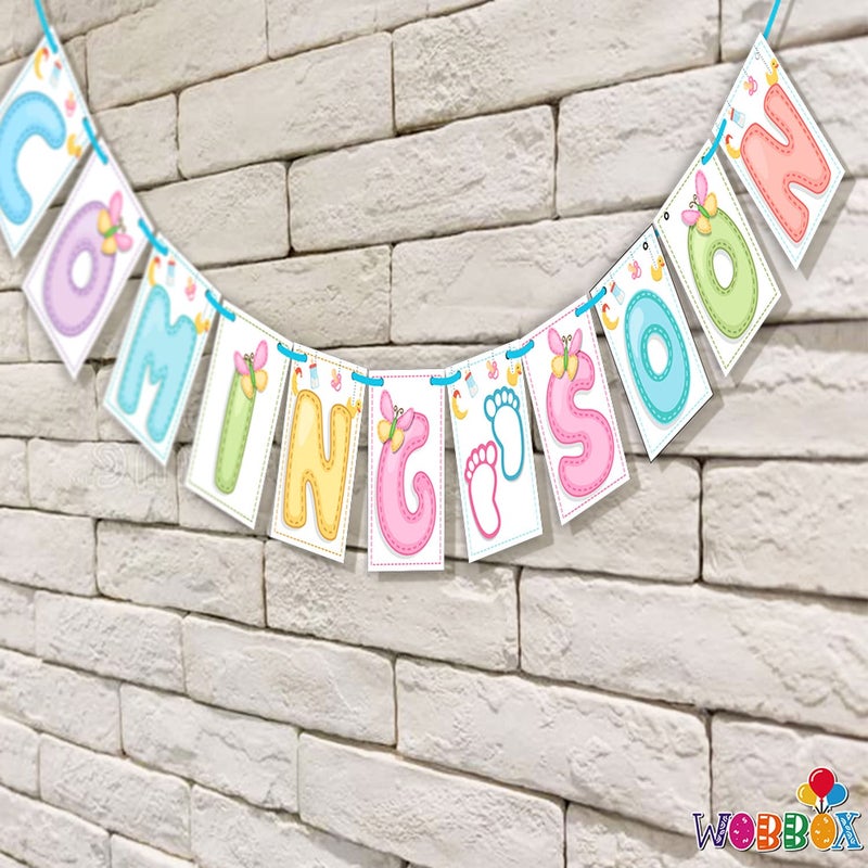 Wobbox Baby Shower Bunting Banner,Godh Bharai Caremony Banner, Baby Shower Decoration For a Memorable Celebration, Baby Shower Decorations Items-(FP1419) - Image 4