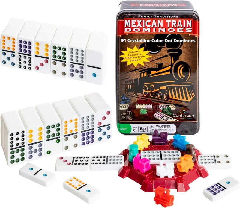 CONTINUUM GAMES Family Traditions Mexican Train Dominoes