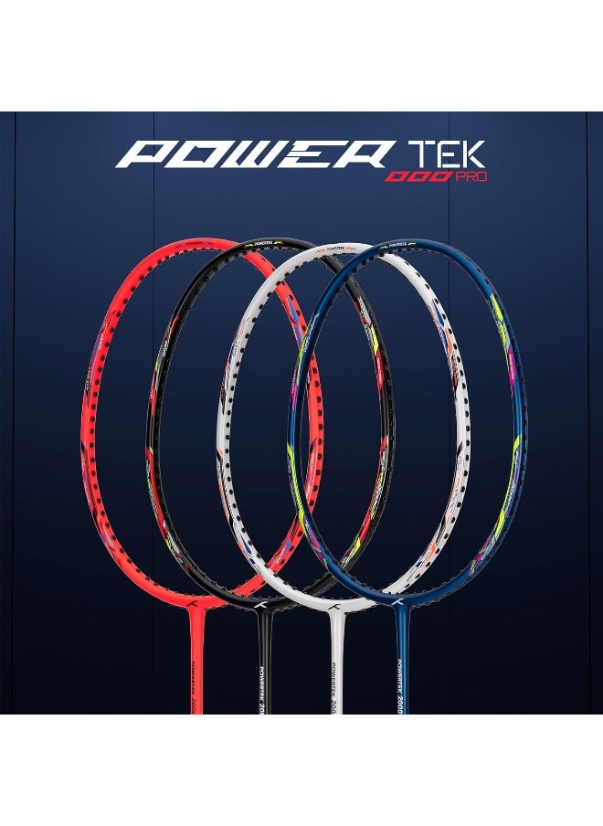 HUNDRED Powertek 2000 Pro Graphite Strung Badminton Racket With Full Racket Cover  - Image 3