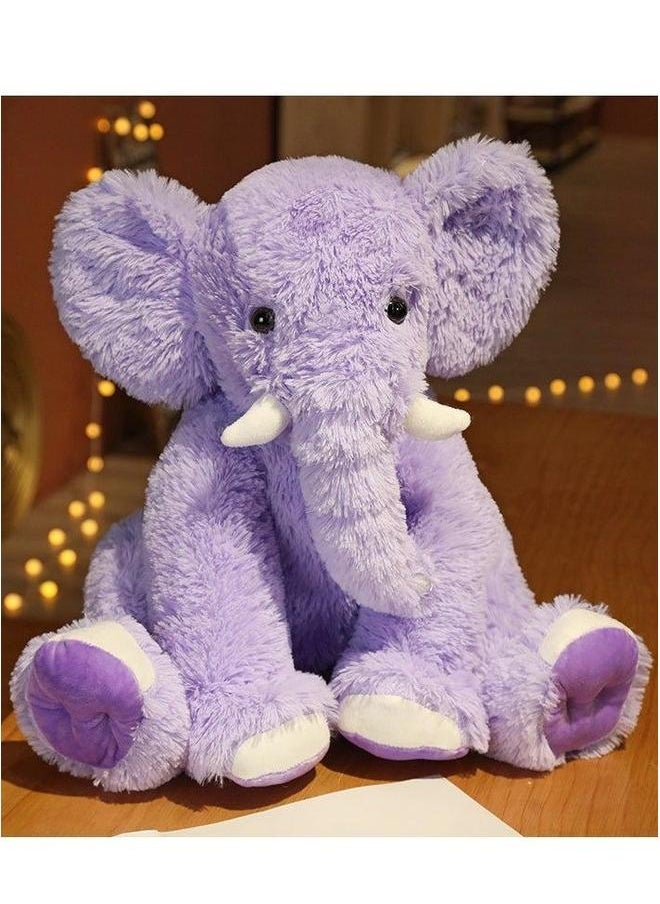 Elephant Plush Pillow, 45cm Stuffed Body Realistic Cute Co-sleeping Toy, Soft Backrest for Home Decor  - Image 2