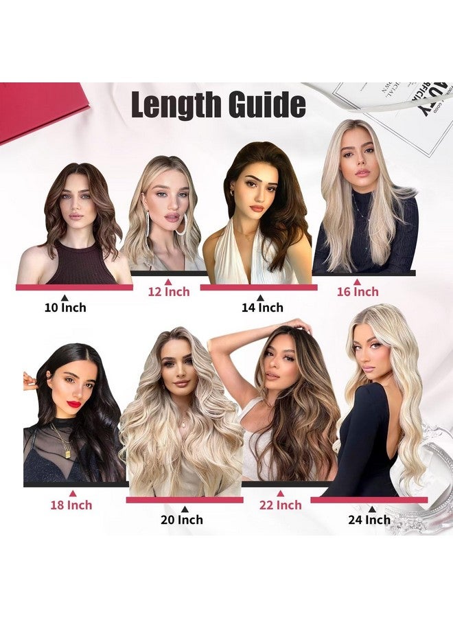 Moresoo Tape In Extensions Human Hair Highlighted Blonde Tape In Hair Extensions Light Brown Highlighted With Blonde Hair Extensions Real Human Hair Tape In Blonde Hair 22 Inch P9A/60 20Pcs 50G - Image 5