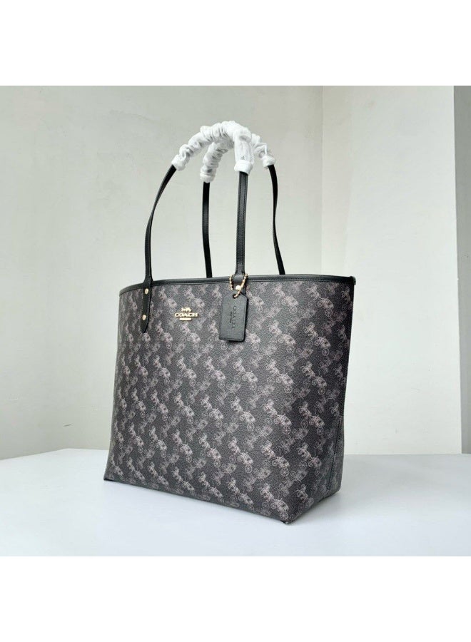 coachoutlet COACH bag for ladies Women's handbag Fashion City Tote Bag Versatile Large Capacity Large Size Shoulder Bag In Signature Canvas. - Image 4