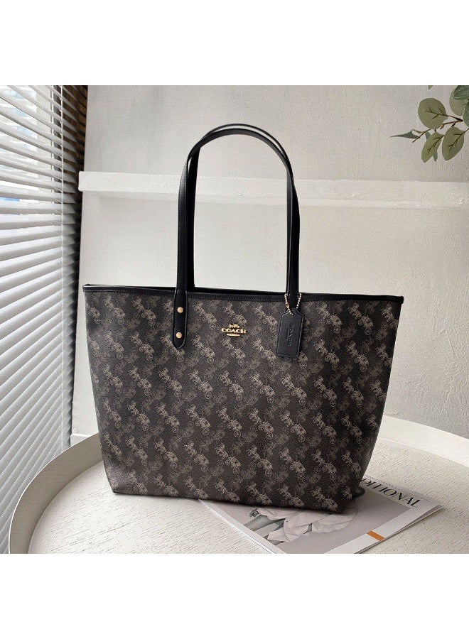 coachoutlet COACH bag for ladies Women's handbag Fashion City Tote Bag Versatile Large Capacity Large Size Shoulder Bag In Signature Canvas. - Image 2