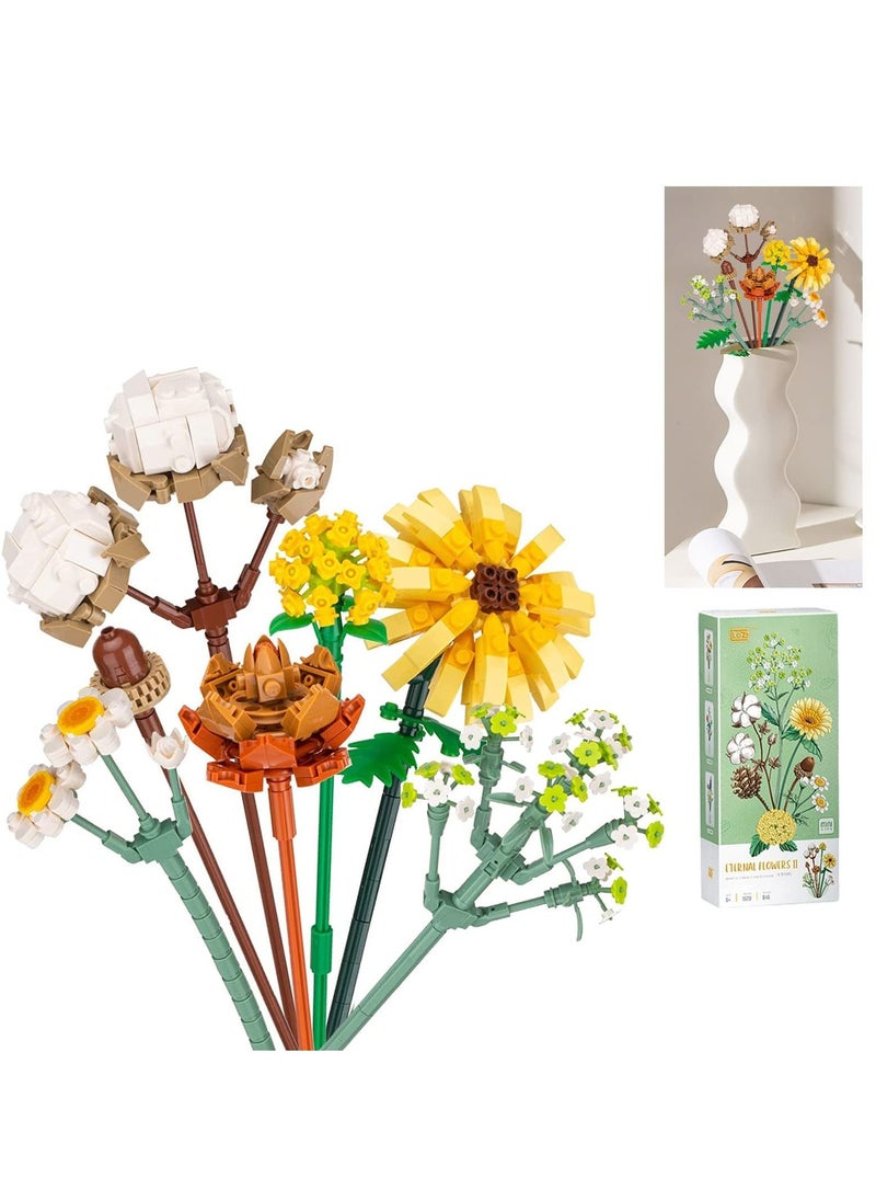 SYOSI Flowers Bouquet Building Kit Artificial Flower Blocks Set Toy for Adults Creative Botanical Collection Home Decor Birthday Gifts Girls  - Image 1