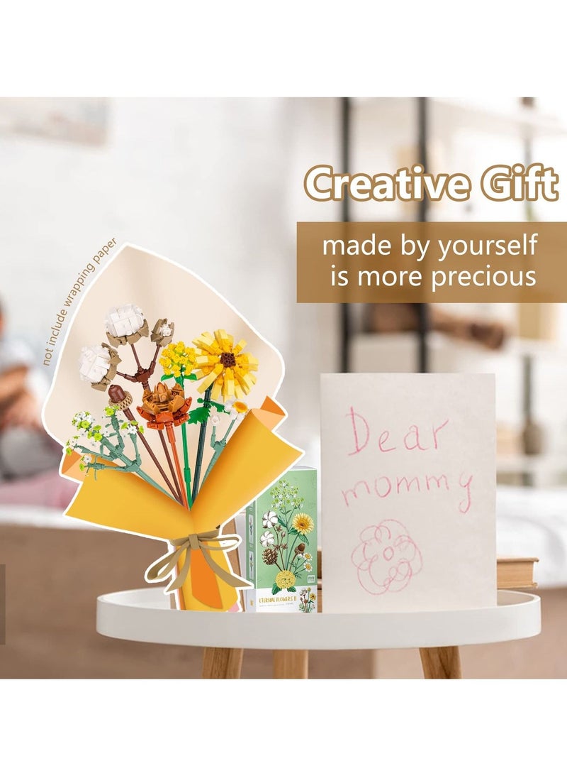 SYOSI Flowers Bouquet Building Kit Artificial Flower Blocks Set Toy for Adults Creative Botanical Collection Home Decor Birthday Gifts Girls  - Image 5
