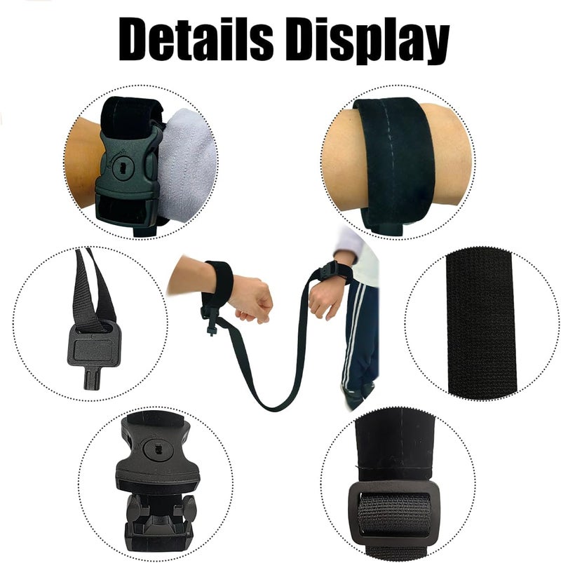 nsgglecher 2PCS Escape Proof Wrist Leash Walking Harness for Older ChildrenAdjustable Anti Lost Wrist Leash with Tether and Lock Buckle for AutismADHDSpecial Needs Child - Image 5